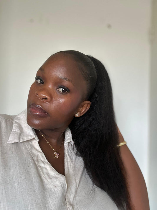 Kinky straight headband wig 18 inches