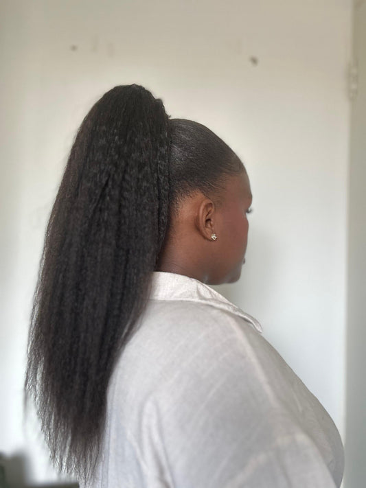 kinky straight ponytail 18 inches